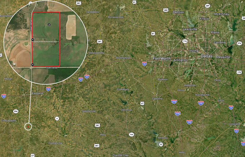 Rising Star Hay Farm 80 Acre Farm For Sale in Brown County Map Image