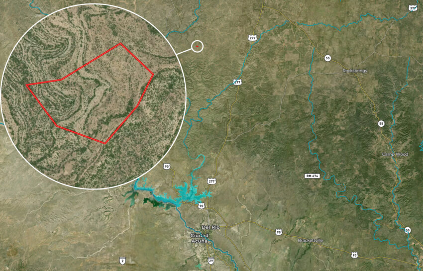 Juno 44 Ranch 44 Acre Ranch For Sale in Val Verde County Map