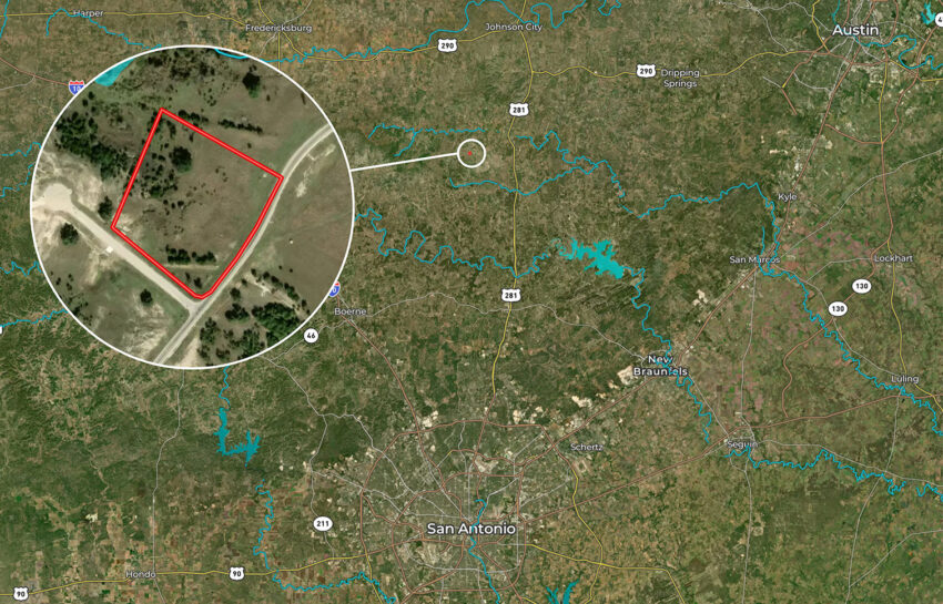 Majestic Hills 5 Acre Ranchette For Sale in Blanco County Map Image