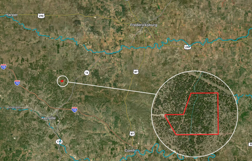 Dallenbach Ranch 32 Acre Ranch For Sale in Gillespie County Map Image