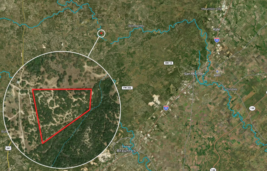 JT Hideaway 13 Acre Ranchette For Sale in Hays County Image Map